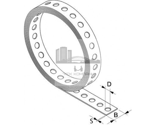 LBK19 Перфорированная стальная лента, арт.79554